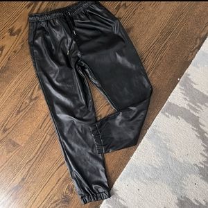 Pleather Joggers